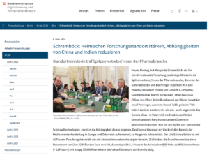 Federal Ministery for Digital and Economic Affairs – March 2020